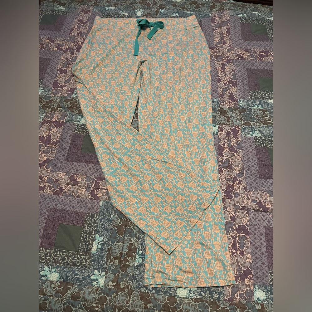 Cynthia Rowley Elephant Pattern Pajama Pants Women's Size L
